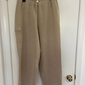 Talbots Women’s Petite 1X Tan Wide-Leg Pant Classic Chic Neutral Workwear Travel